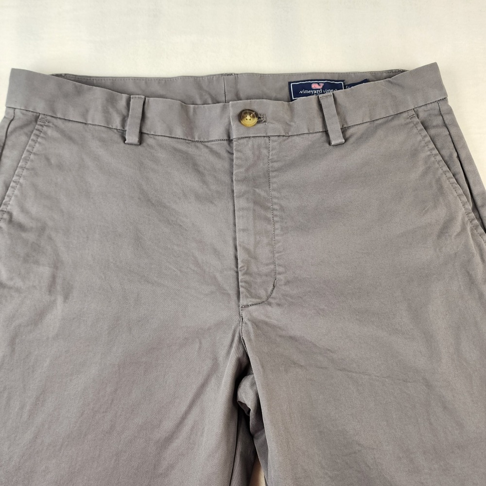 Vineyard Vines Chino Pants Mens 34x30 Gray On-The-Go Stretch Cotton 1P6012